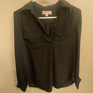 Black Polka Dot Blouse